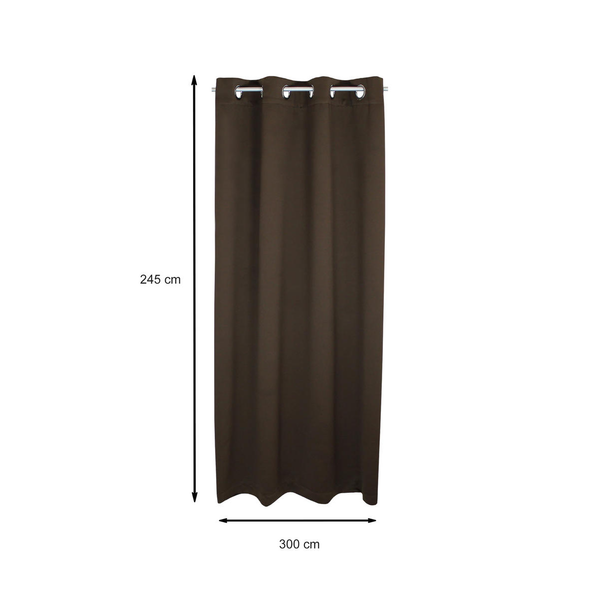 VERDUNKELUNGSVORHANG Ösen 300/245 cm Braun - Braun, Textil (300/245cm) - TiborTex