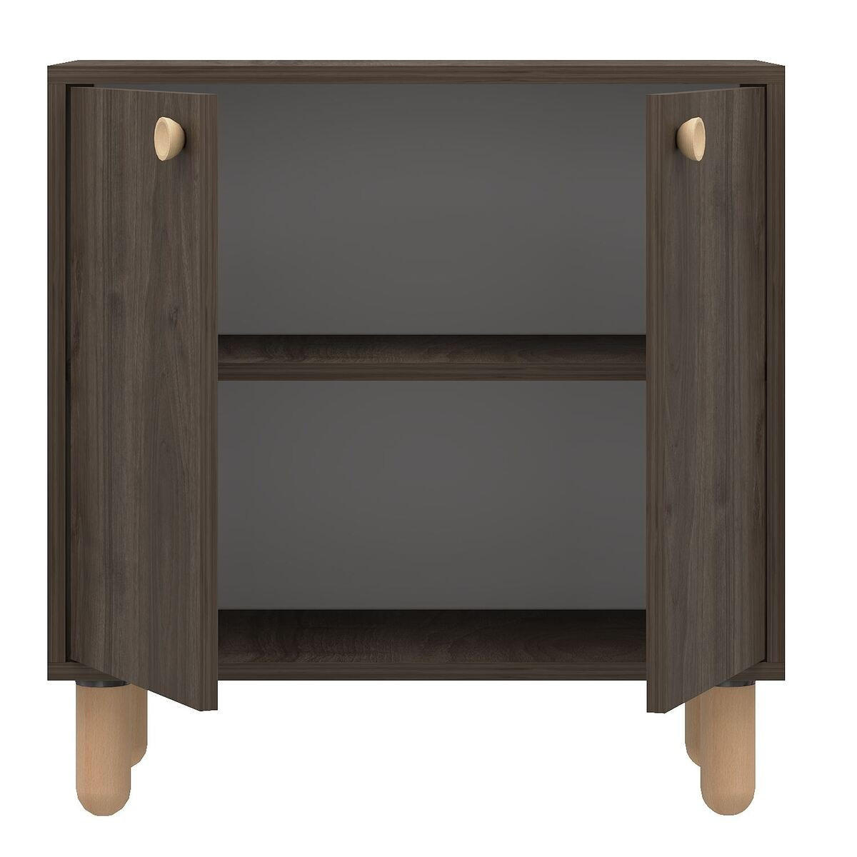 SIDEBOARD mit 2 Türen und Füßen aus massivem Buchenholz 36/72/73 cm - Naturfarben, Holzwerkstoff (36/73/72cm) - Calicosy