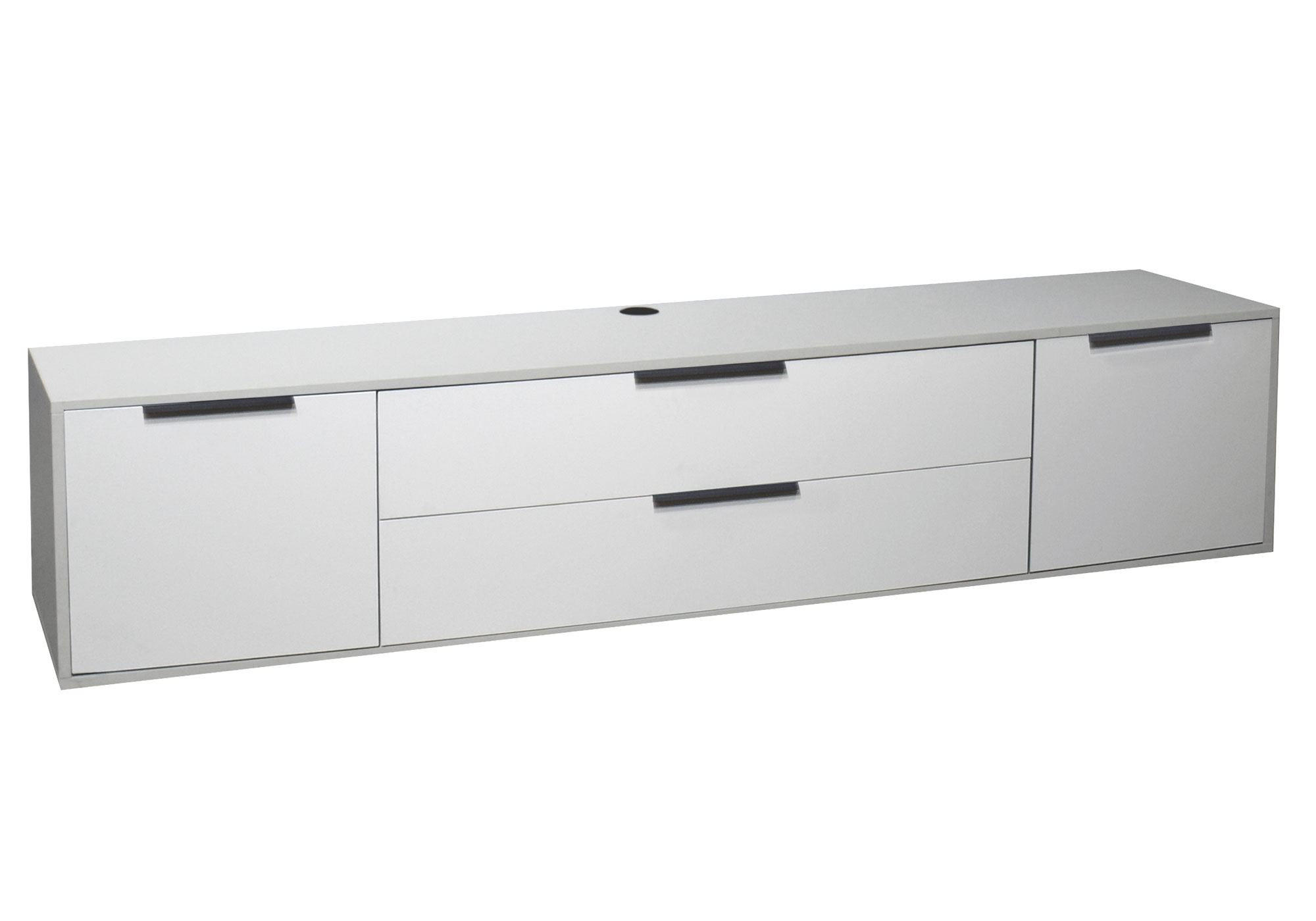 LOWBOARD Erna 216x45x47 Kreidegrau matt Lack - Sandfarben, Holzwerkstoff (216/47/45cm) - 58aufmkessel