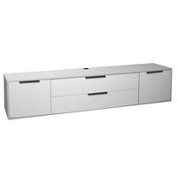 LOWBOARD Erna 216x45x47 Kreidegrau matt Lack - Sandfarben, Holzwerkstoff (216/47/45cm) - 58aufmkessel