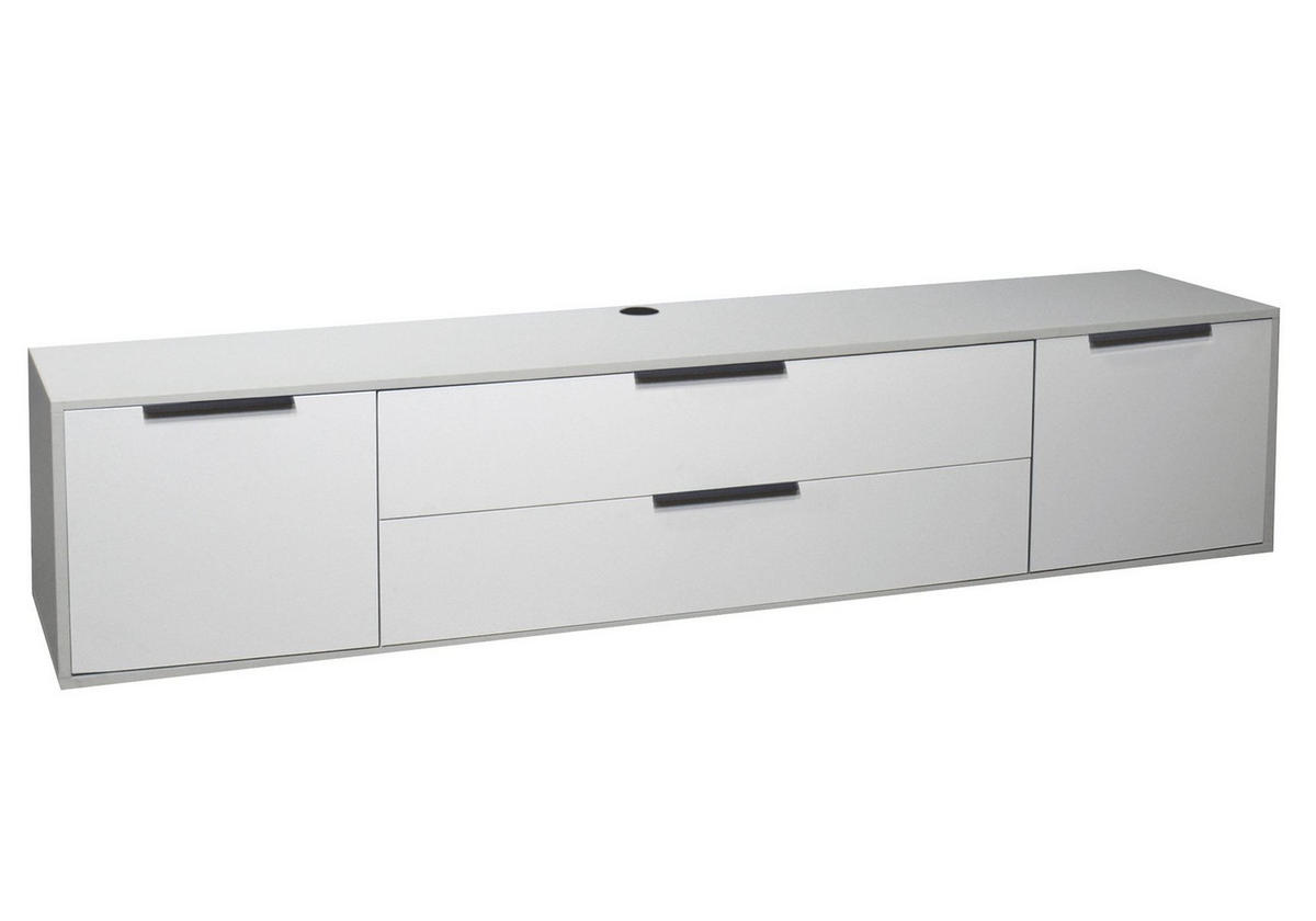LOWBOARD Erna 216x45x47 Kreidegrau matt Lack - Sandfarben, Holzwerkstoff (216/47/45cm) - 58aufmkessel