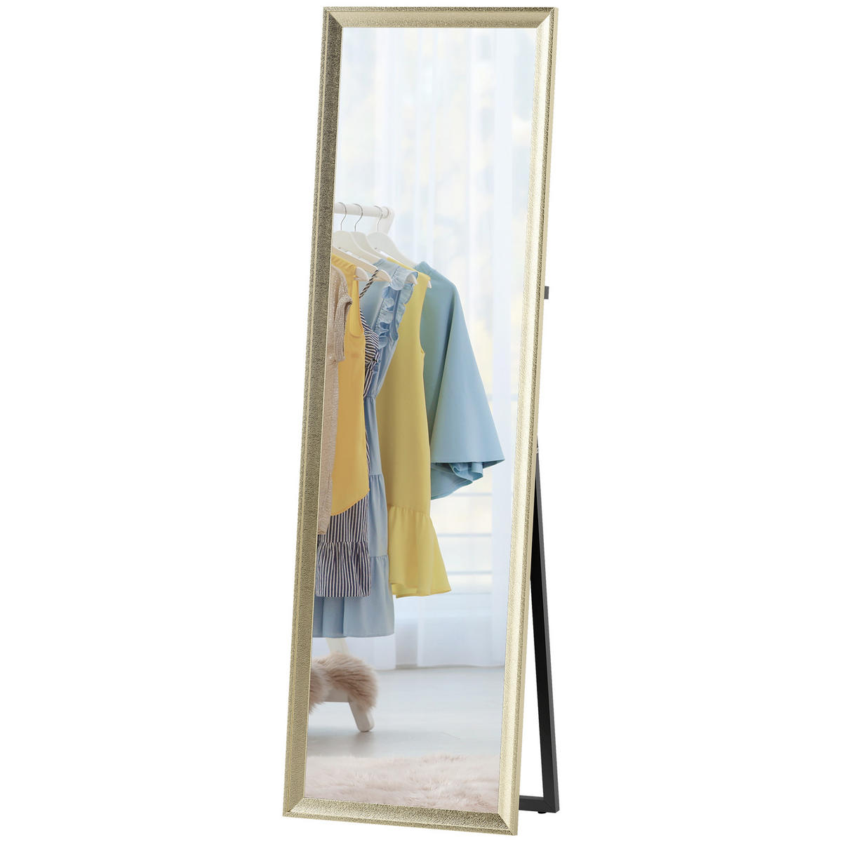 STANDSPIEGEL DE-09742 flexibel platzierbar, 160 x 50 cm Goldton - Goldfarben, Glas (50/160/4cm) - ComfortXL