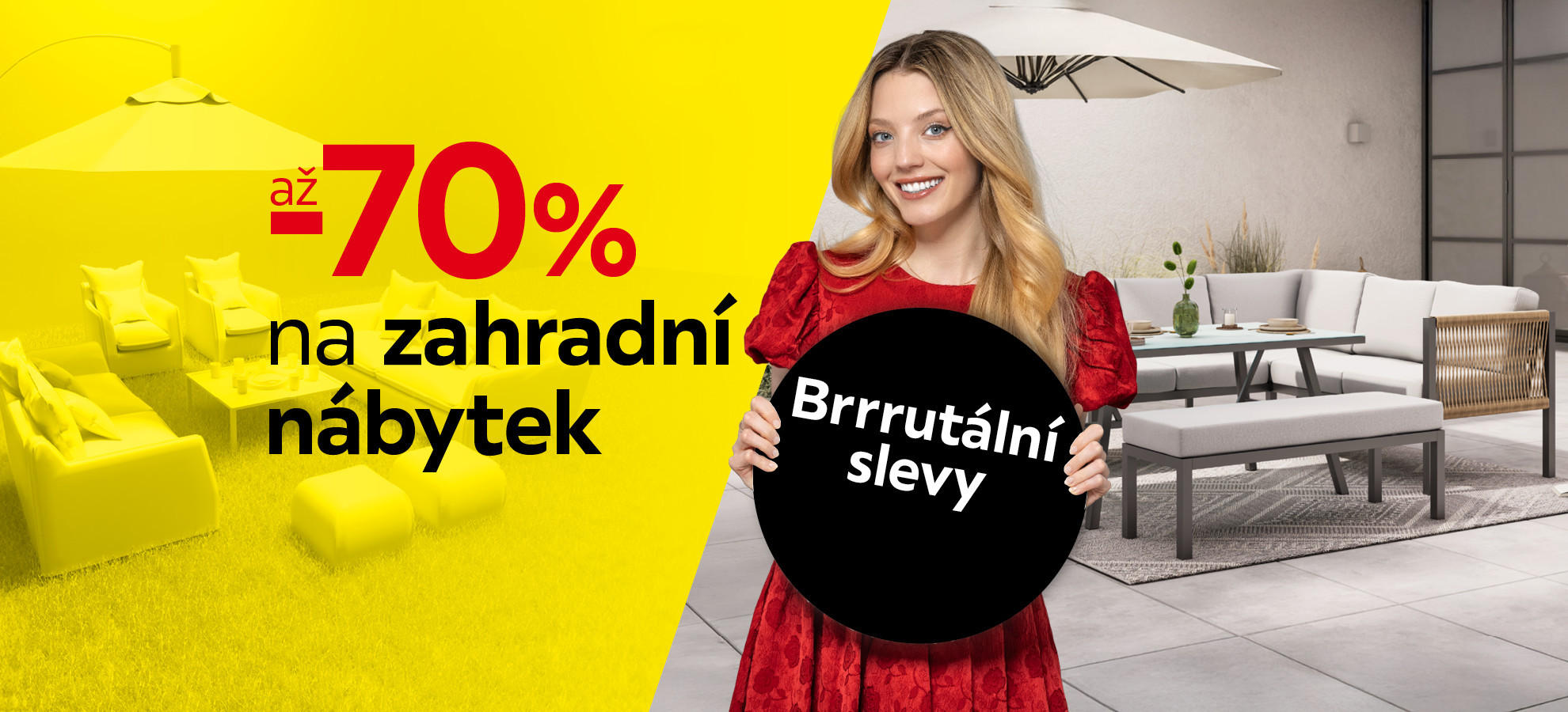 až 70% slevy na zahradní nábytek