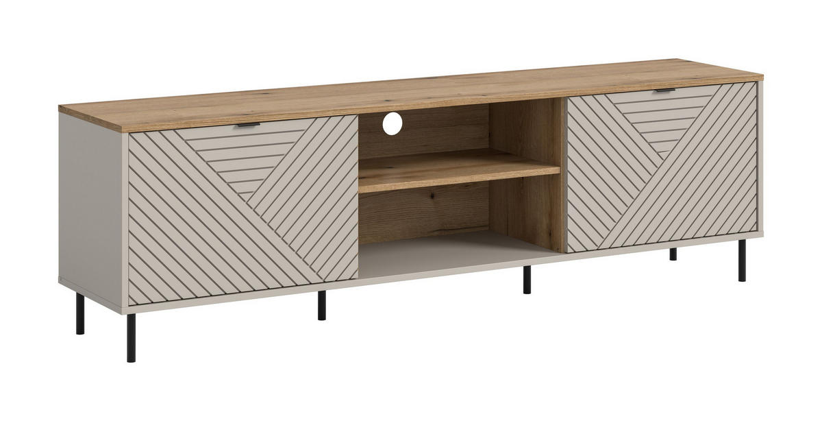 LOWBOARD CAMPUS (B/H/T: ca. 184/55/40 cm) in Kaschmir/Kaschmir - Kaschmir, Holzwerkstoff (184/55/40cm)