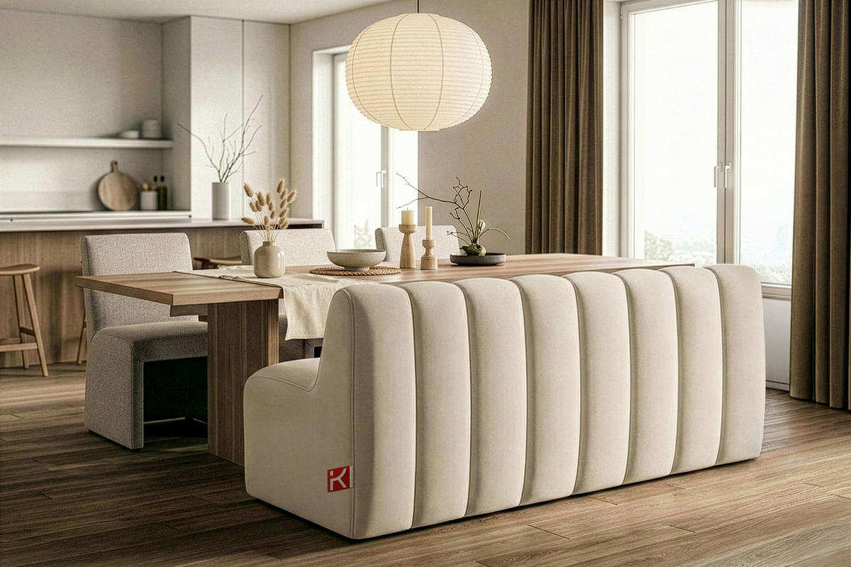ESSZIMMERBANK CORDA, Cremig - Creme, Holz/Holzwerkstoff (163/78/71cm) - KONSIMO®