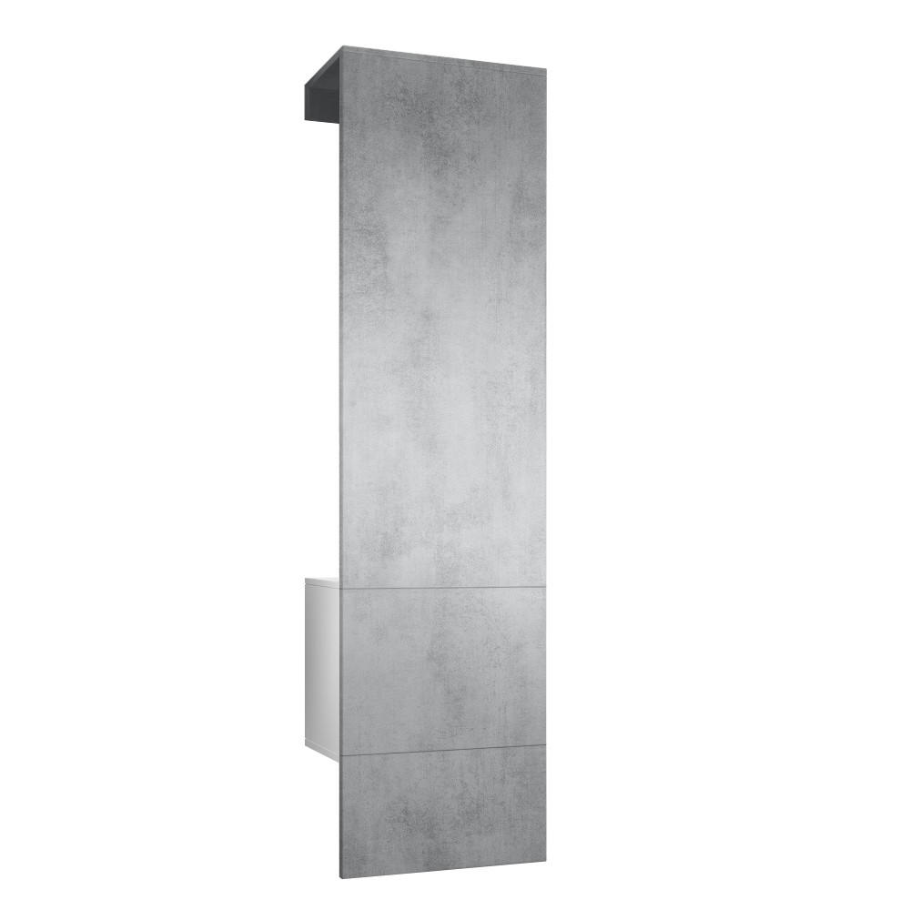 GARDEROBE Carlton Paneel in Beton Oxid Optik - Hellgrau, Holzwerkstoff (52/193/35cm) - Vladon