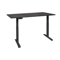 SCHREIBTISCH höhenverstellbar elektrisch Editha 140x70 schwarz/schwarzstahl - Schwarz, Holz (140/70/73cm) - 58aufmkessel
