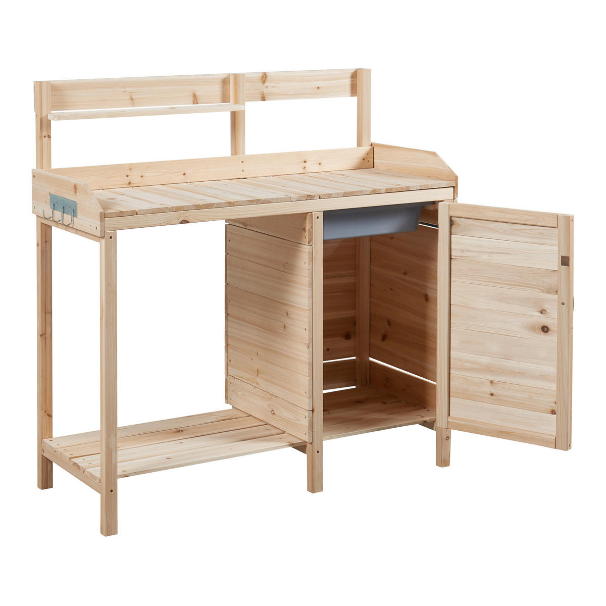 PFLANZTISCH Alessano - Naturfarben, Holz (46/107/110cm) - casa.pro