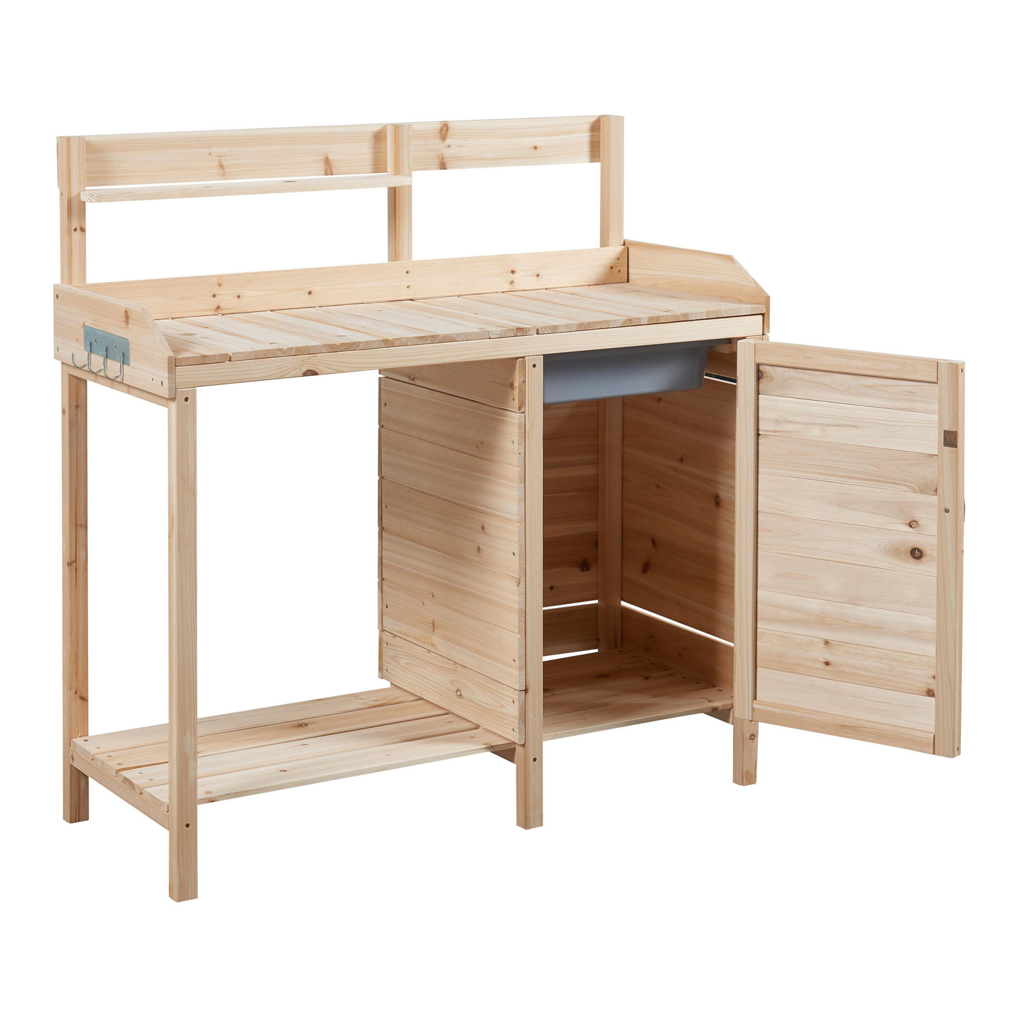 Thumbnail - casa.pro Pflanztisch, Natur, Holz, 107x110x46 cm, Wohnzimmer, Wohnzimmertische, Blumenständer
