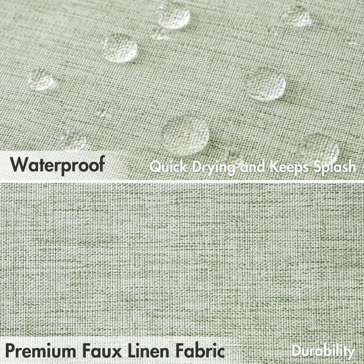 DUSCHVORHANG, grün, 200 x 90 cm, Leinen - Grün, Textil (180/200cm) - Authentics