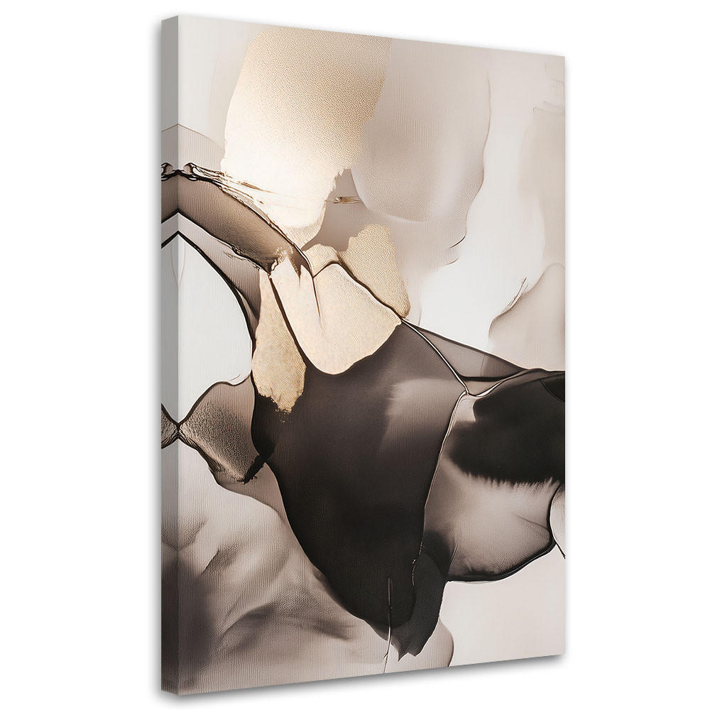 LEINWANDBILD 3D-Abstraktion Beige Braun Modern 40x60cm - Beige, Textil (40/60cm) - Feeby