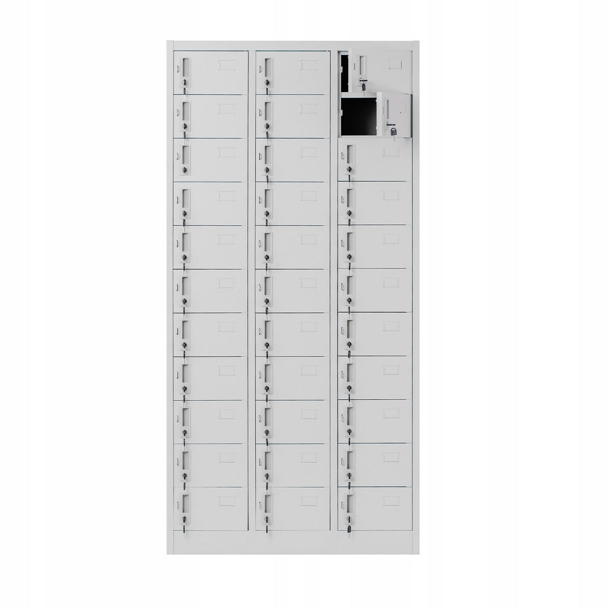 FÄCHERSCHRANK OLIVER - Grau, Metall (90/185/45cm) - Jan Nowak