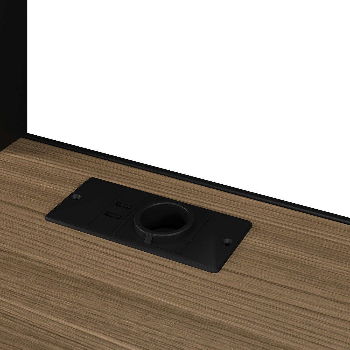 HOCHBETT 140x200cm Schwarz Mit Schreibtisch USB & LED - Schwarz, Metall - FLIEKS