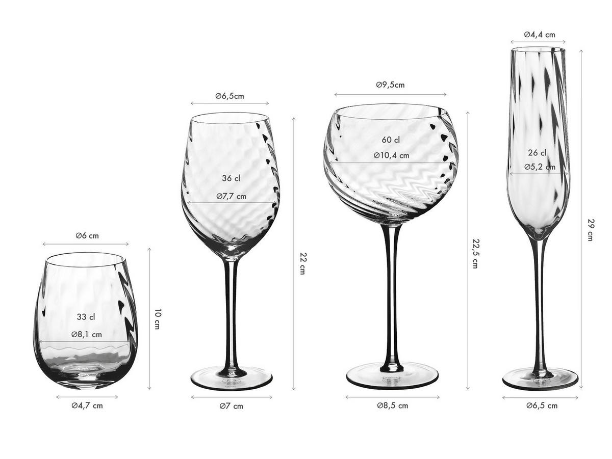 GLAS-SET Sten 24er-Set - Transparent - Transparent, Glas - Björn