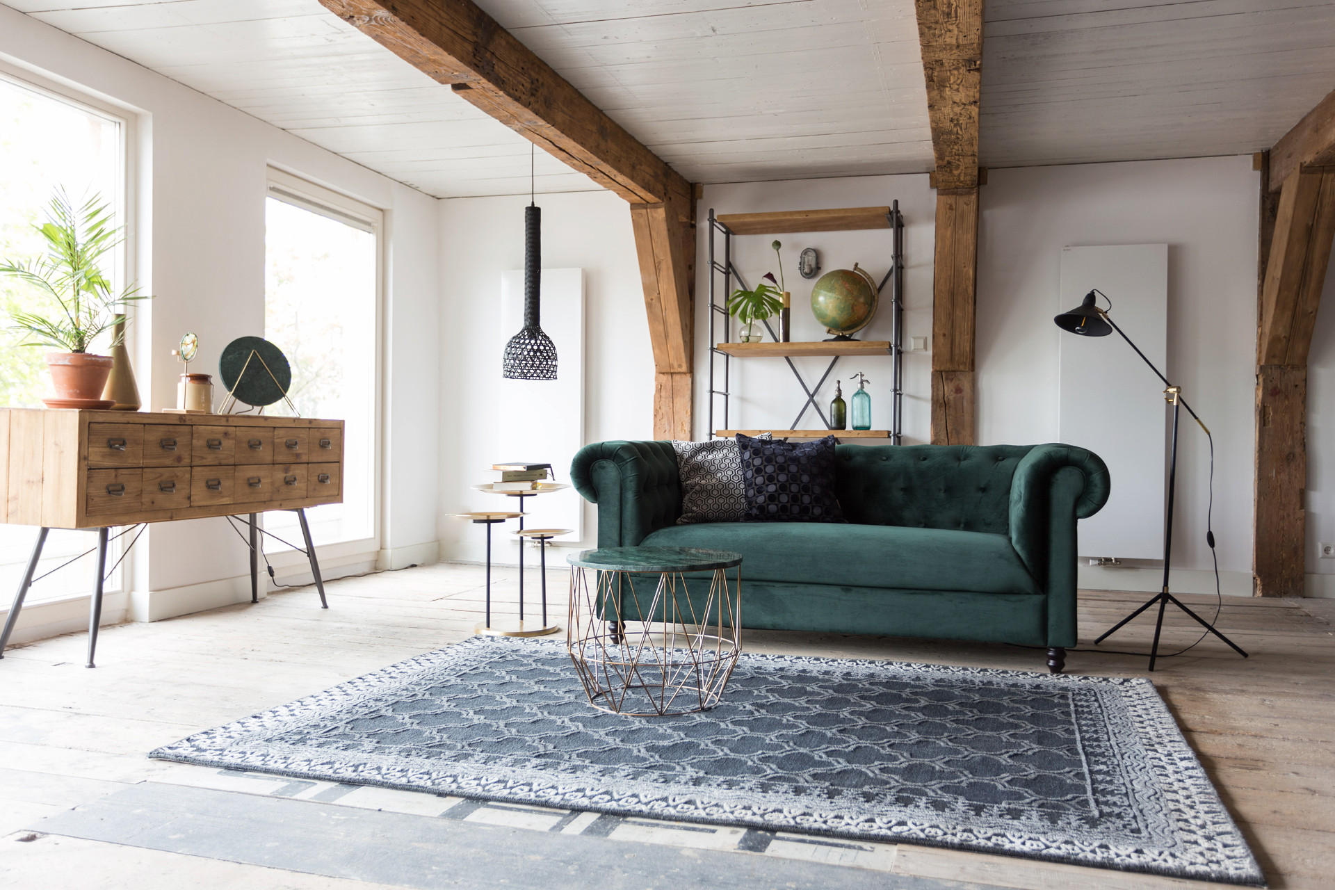 Wohnzimmer im Vintagelook