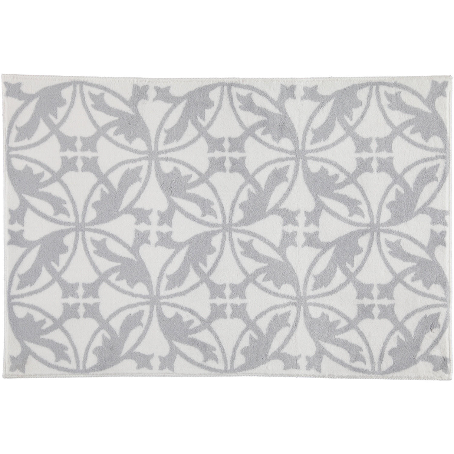 BADEMATTEN MAURO WEISS-KIESEL - 1469 - Grau, Textil (60/90cm) - Rhomtuft