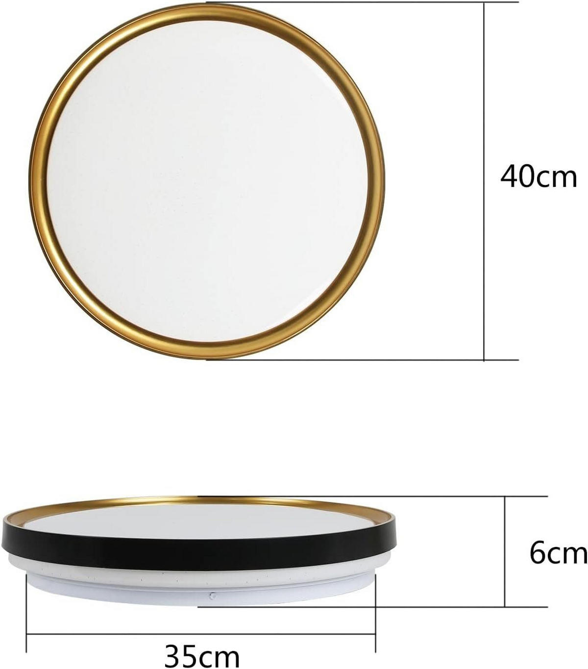 LED-DECKENLEUCHTE Niklas 40/40/6 cm - Schwarz, Metall (40/40/6cm) - Nettlife