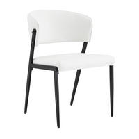 STUHL-SET DE-36686 2 Stück mit Kunstlederbezug und Metallgestell Weiß - Weiß, Metall (49/78/51cm) - ComfortXL