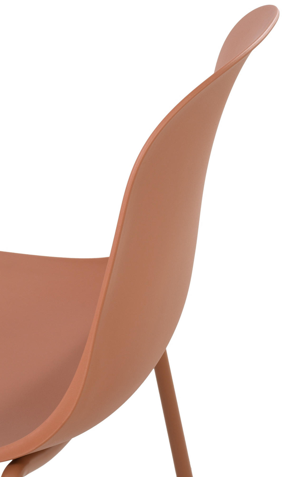 STAPELSTUHL Kunststoff terracotta - Terra cotta, Kunststoff/Metall (51/85/53cm) - CLP