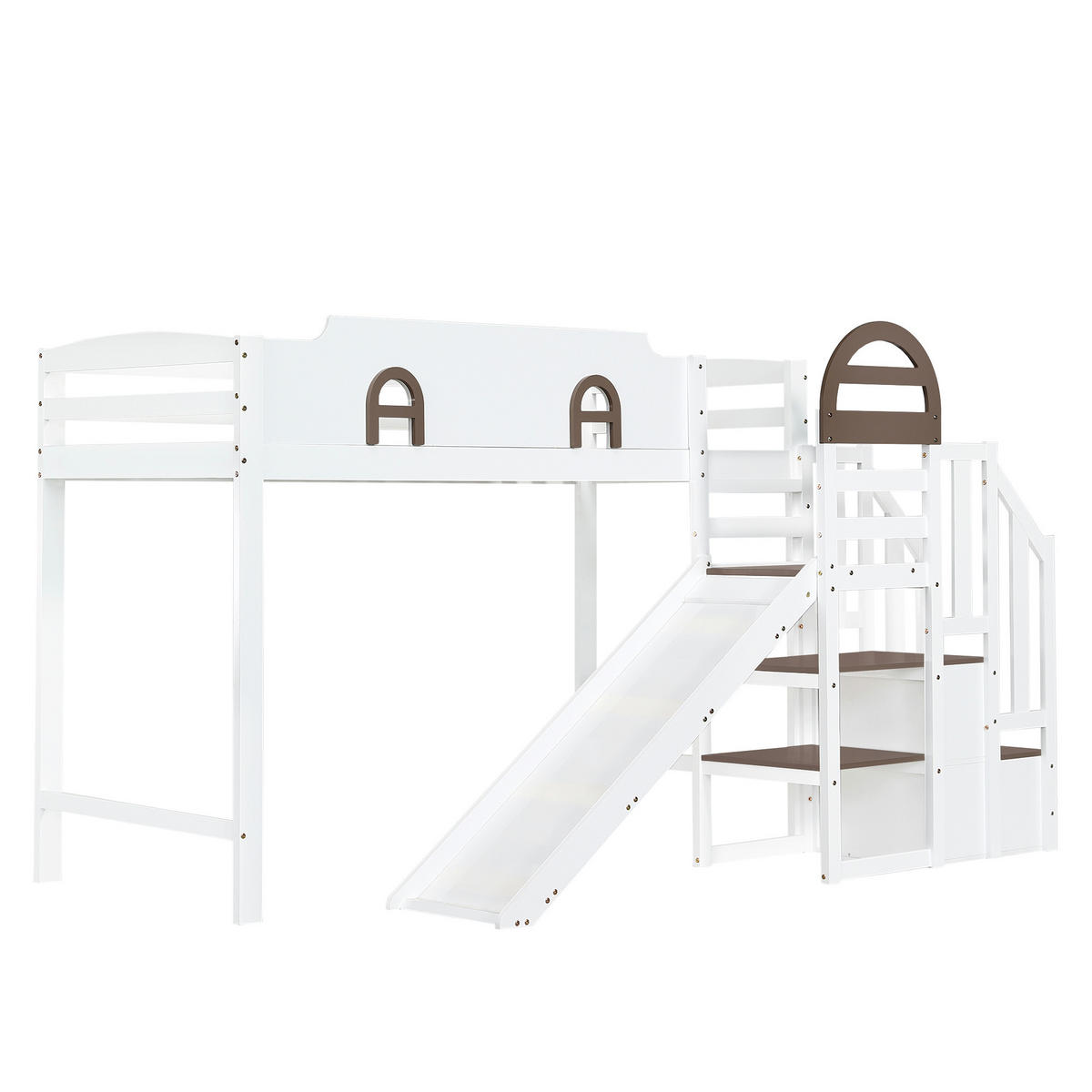 HOCHBETT 90/200 cm Weiß, Braun - Weiß, Holz/Holzwerkstoff - Raumix