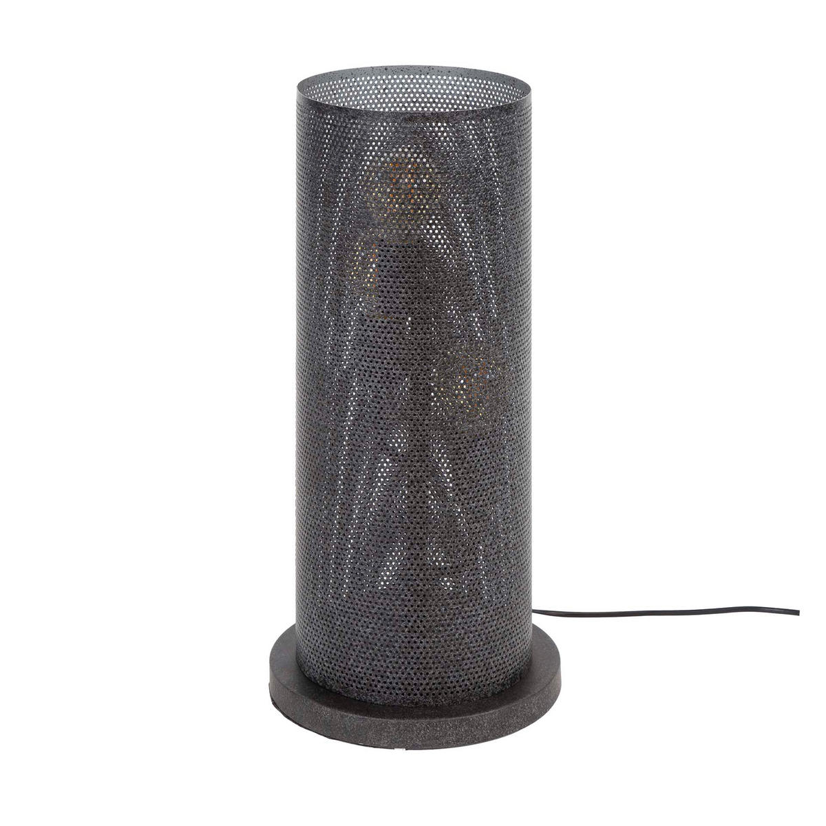 TISCHLEUCHTE Tube Schwarz 25/25/ 54 cm - Schwarz, Metall (25/25/54cm) - Hoyz Collection