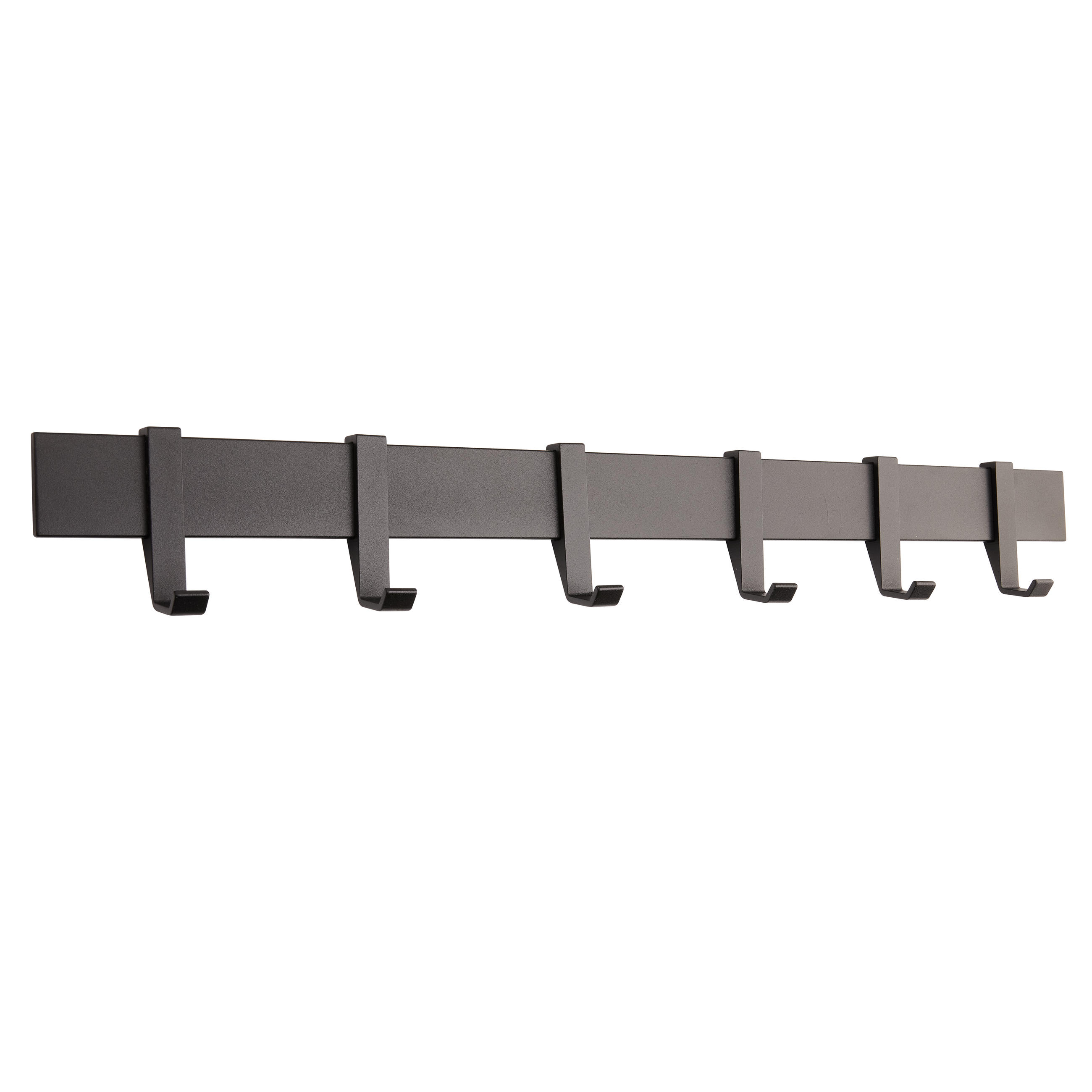 MODERNE GARDEROBENLEISTE Wandgarderobe Matt Schwarz 58 cm - Schwarz, Metall (58/7/5cm) - Designfabrik Hamburg