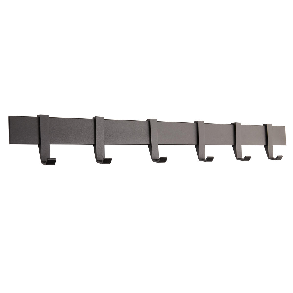 MODERNE GARDEROBENLEISTE Wandgarderobe Matt Schwarz 58 cm - Schwarz, Metall (58/7/5cm) - Designfabrik Hamburg
