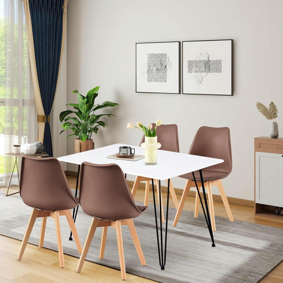ESSZIMMERSTUHL 4er Set Schokoladenbraun - Braun, Kunststoff (41/82/47.5cm)