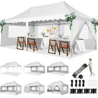 FALTPAVILLON 3x6m Weiß mit 6 Seitenwänden Metall - Weiß, Metall (300/320/600cm)