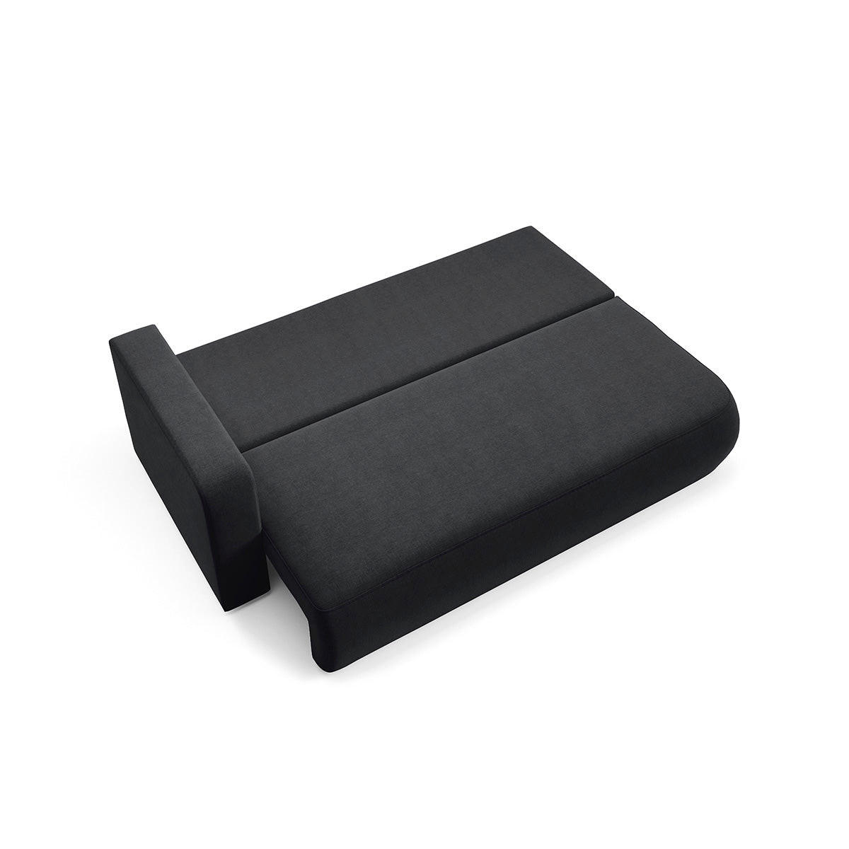 SOFA Antonio 3 Sitzplätze Schwarz - Schwarz, Holz (228/82/106cm) - Petits-meubles