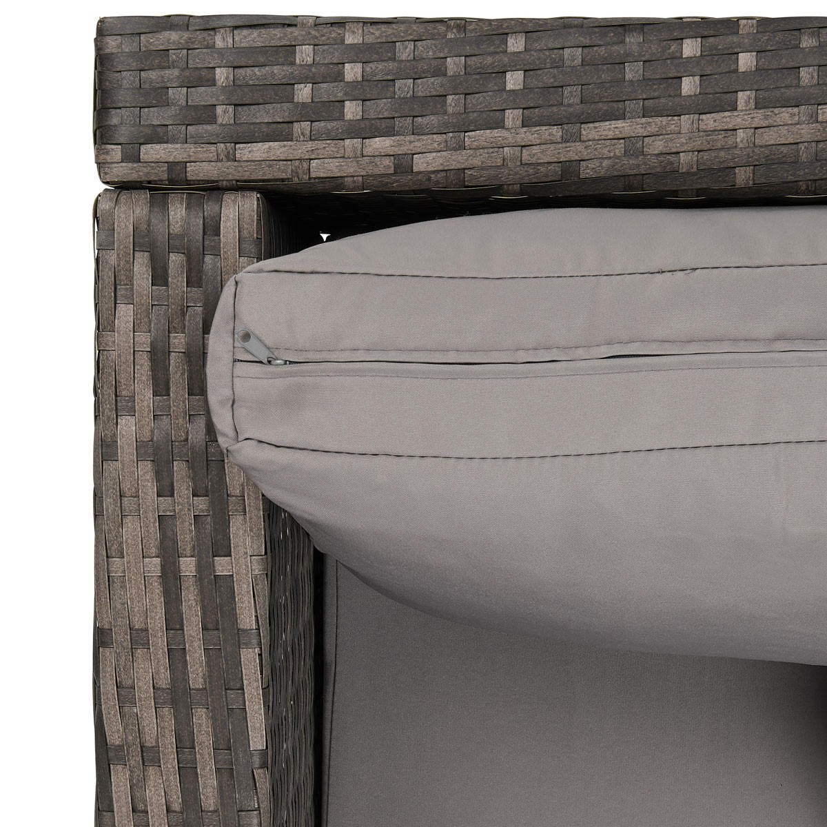 GARTENLOUNGE Queens Braun - Braun/Grau, Kunststoff - SVITA