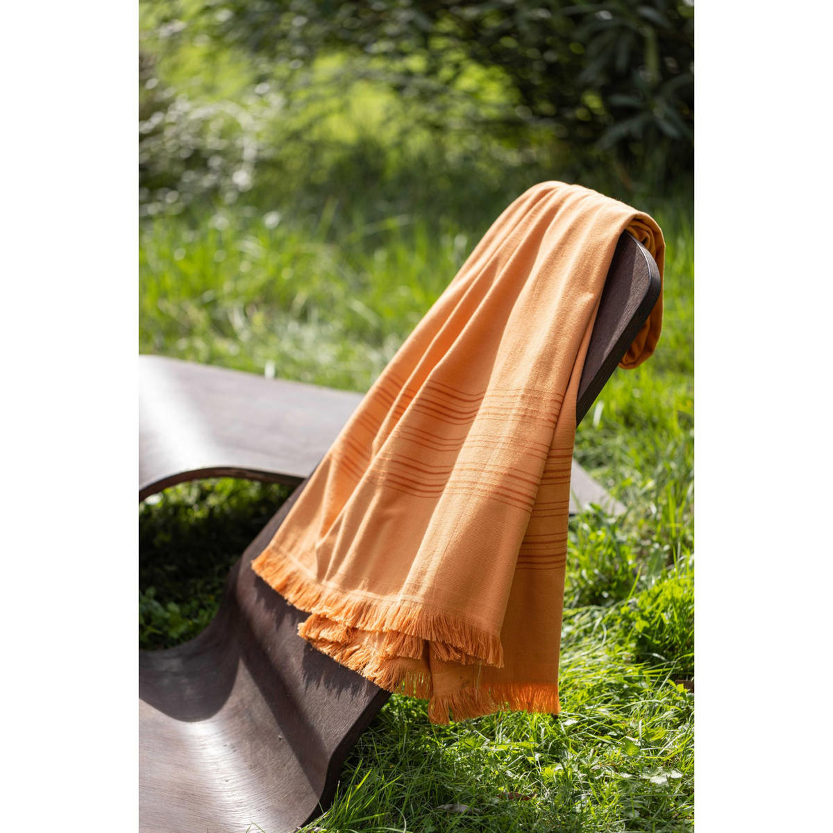 HAMMAM-TUCH Cancun pumpkin 90 x 180 cm - Orange, Textil (90/180cm) - Vivaraise