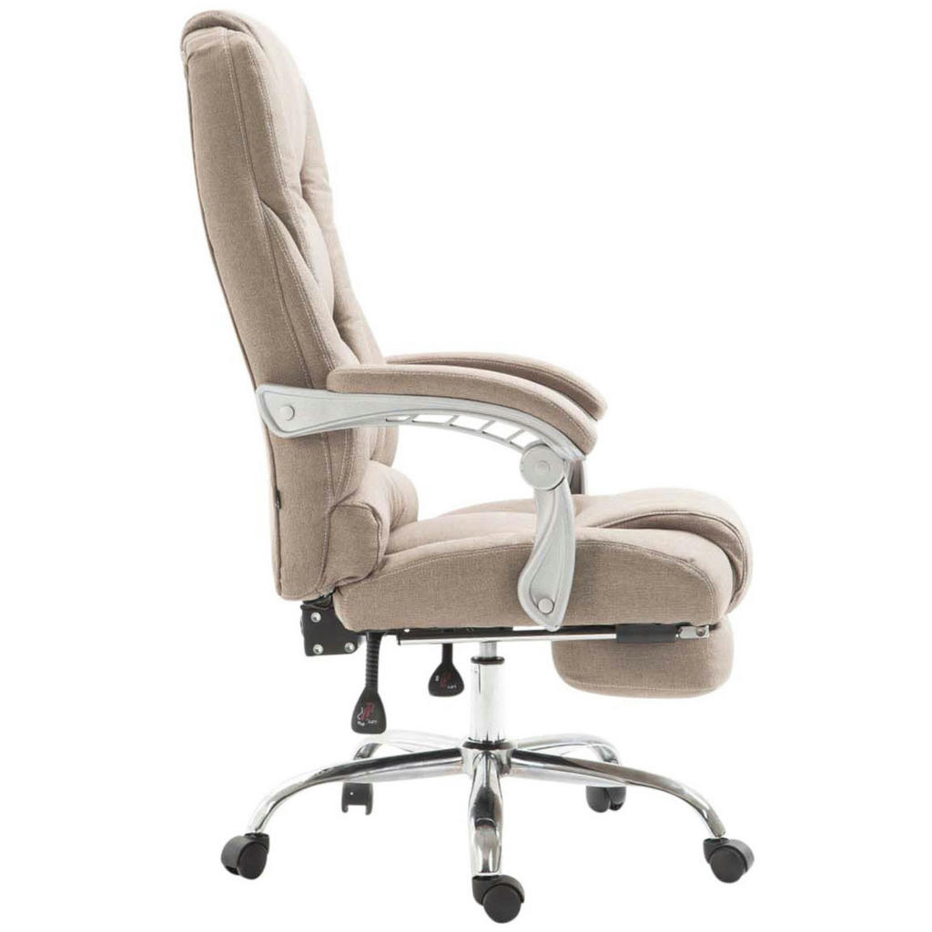 Thumbnail - TPFLiving Bürostuhl, Taupe, Textil, 68x127x64 cm, Arbeitszimmer, Bürostühle, Drehstühle