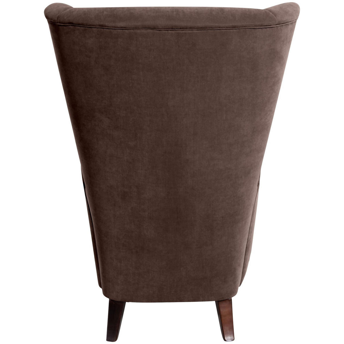 HOCHLEHNSESSEL Kailey Bezug Velourstoff Buche nussbaum dunkel / braun - Braun, Kunststoff (96/122/89cm) - 58aufmkessel