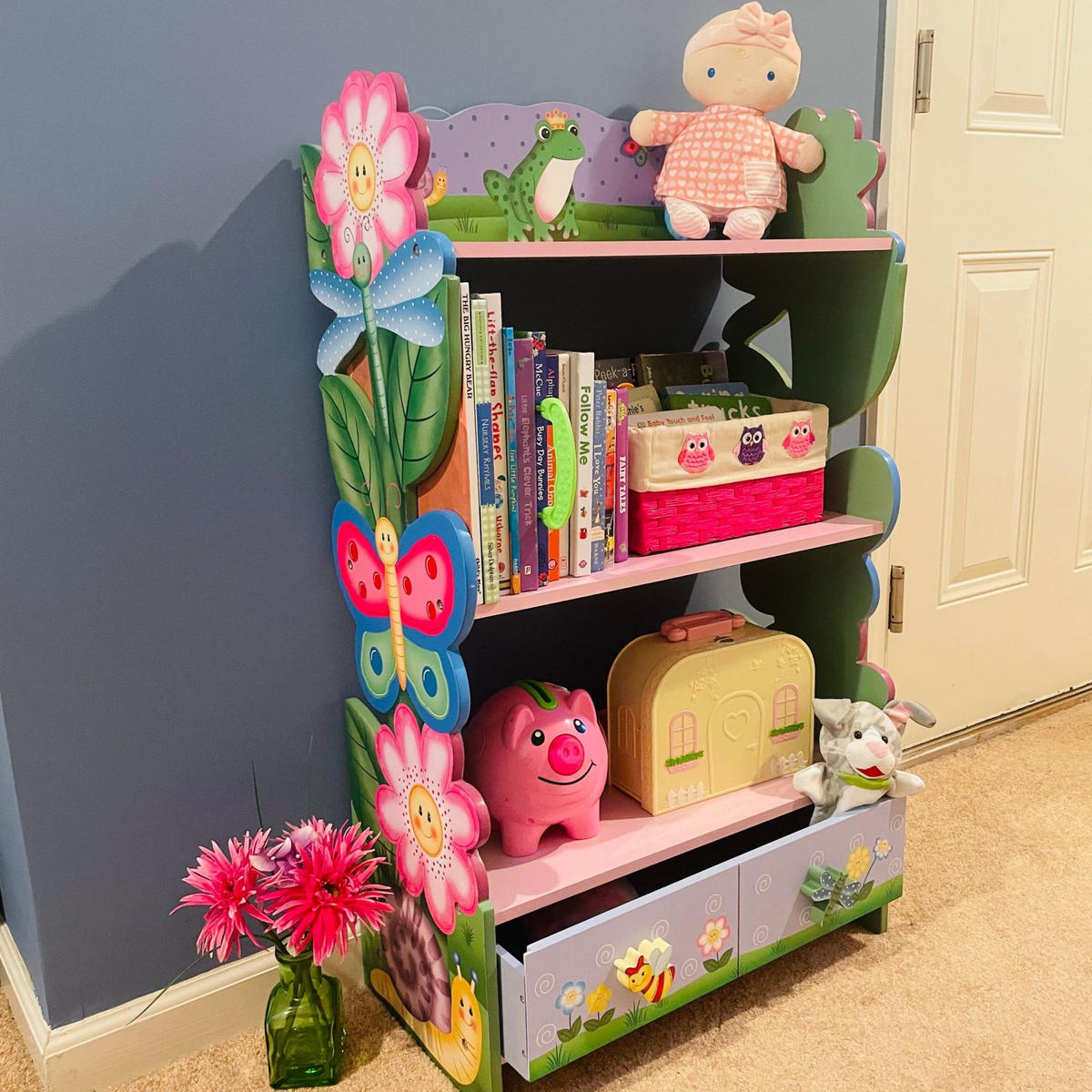 KINDER-BÜCHERREGAL, Mehrfarbig, 97cm - Multicolor, Holzwerkstoff (29/97/56cm) - Teamson Kids