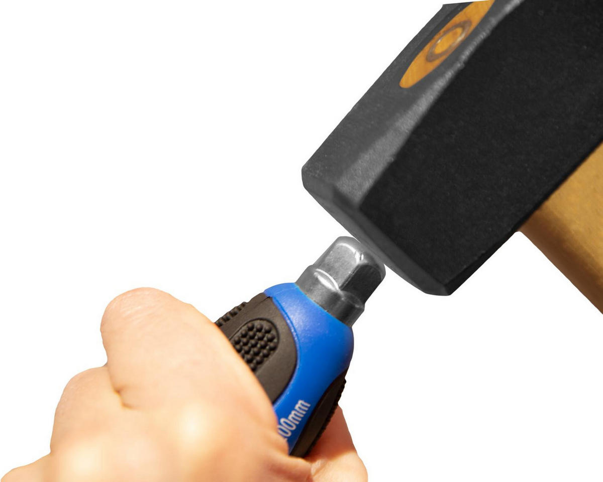 SCHRAUBENDREHER-SATZ MIT SCHLAGKAPPE, 12-TLG, SCHLITZ, PH PHILLIPS - Multicolor, Kunststoff/Metall (40/71cm) - BRILLIANT TOOLS