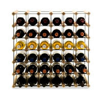 WEINREGAL Vinotega Mod Metal 52,5x62,5x24,5 cm 6x5 Flaschen Massives Kiefernholz Natur - Naturfarben, Holz (62.5/52.5/24.5cm) - PROREGAL