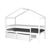 HAUSBETT MIKA mit Schubladen / Kinderbett 90x190 - Weiß - Weiß, Holz (90/190cm) - Weber Industries