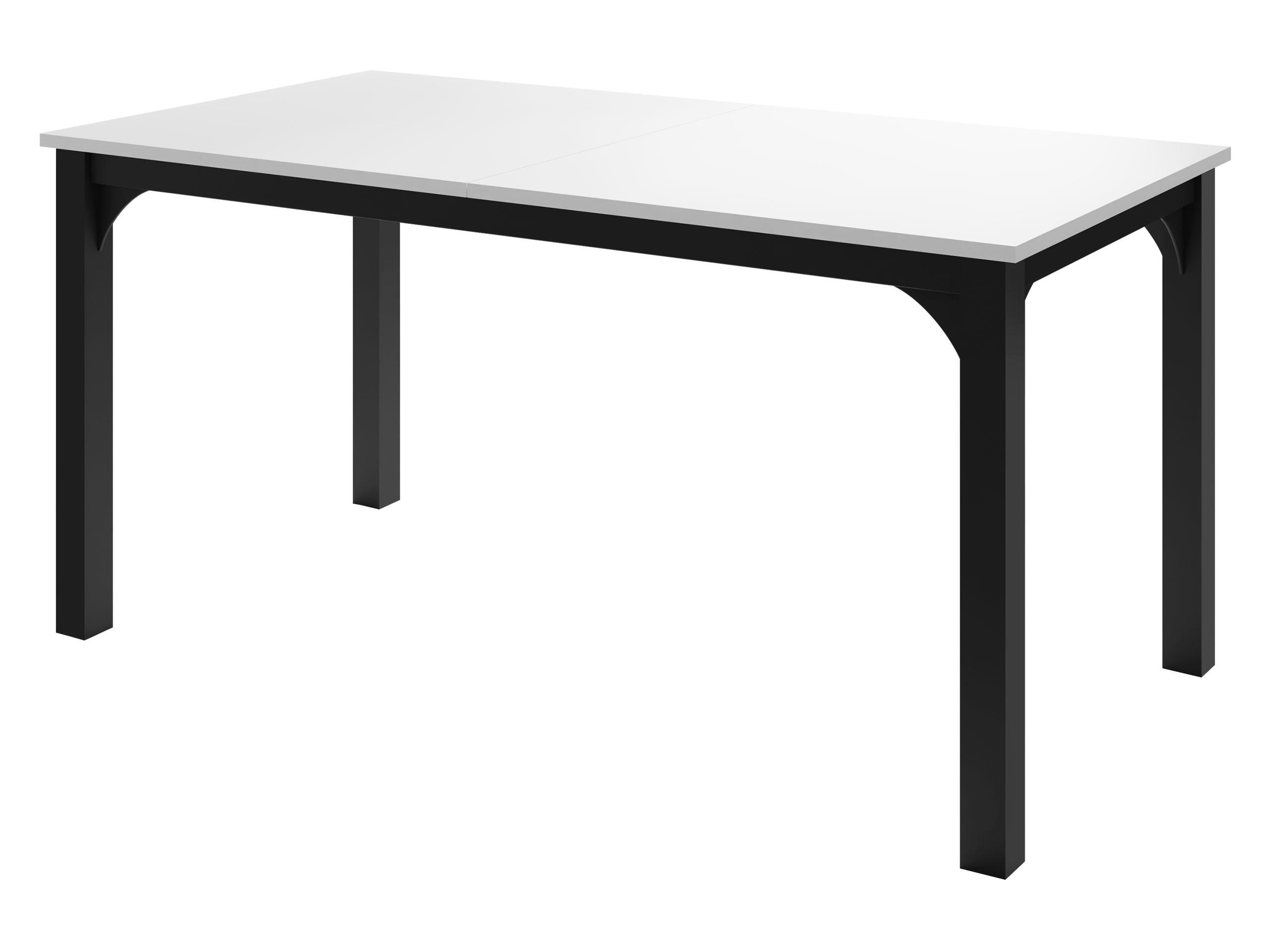 ESSTISCH Focus 160 - Schwarz/Weiß, Holzwerkstoff/Metall (90/160/76cm) - MIRJAN24