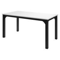 ESSTISCH Focus 160 - Schwarz/Weiß, Holzwerkstoff/Metall (90/160/76cm) - MIRJAN24