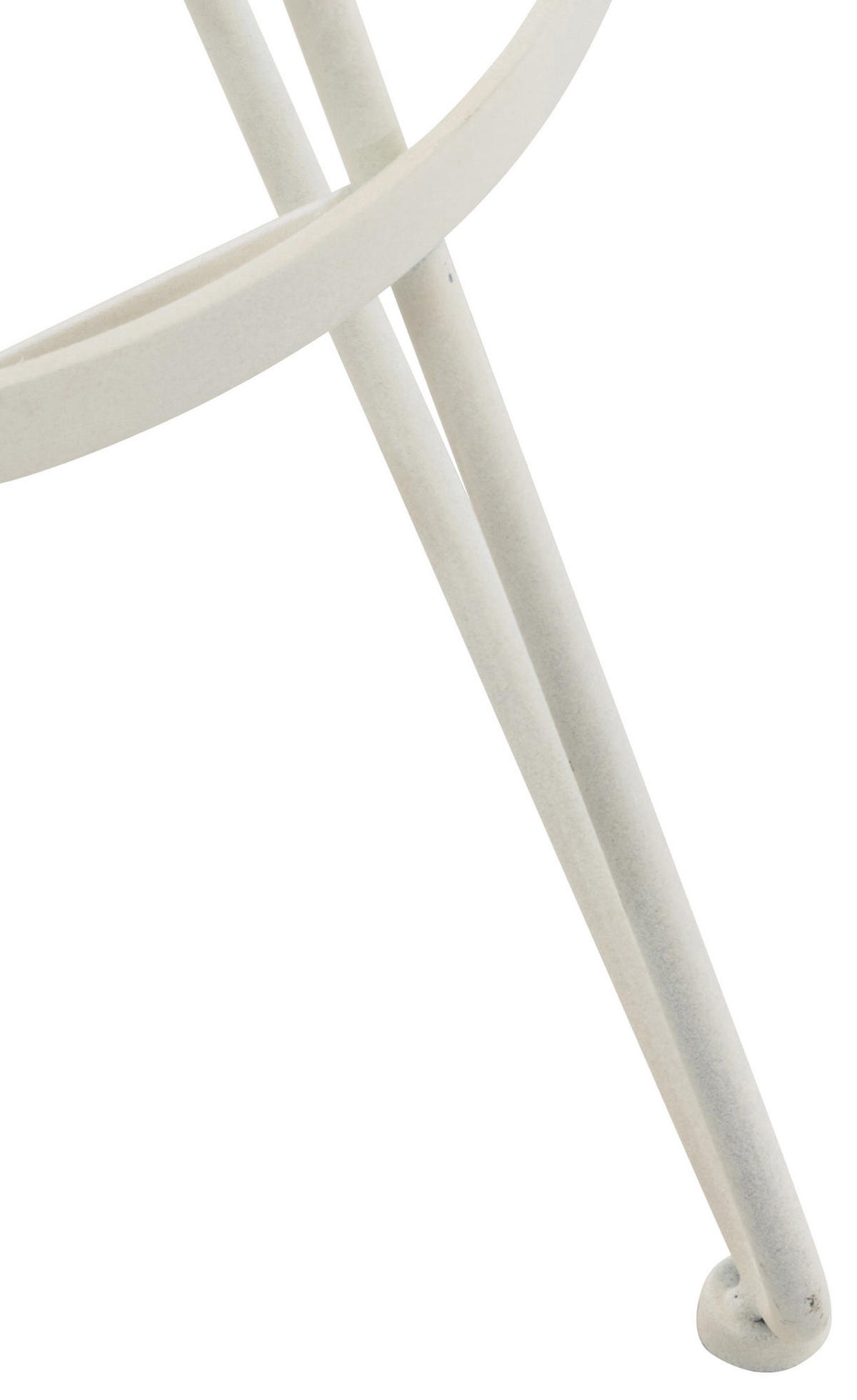 BARHOCKER 2er Set Metall Antik Weiß - Weiß, Metall (44/67/44cm) - CLP