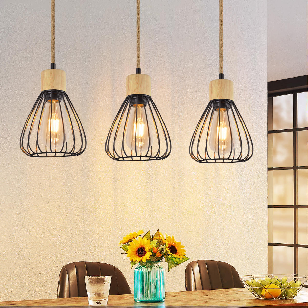 HÄNGELEUCHTE Daxq 56/45/146 cm - Beige, Metall (56/45/146cm) - ZMH