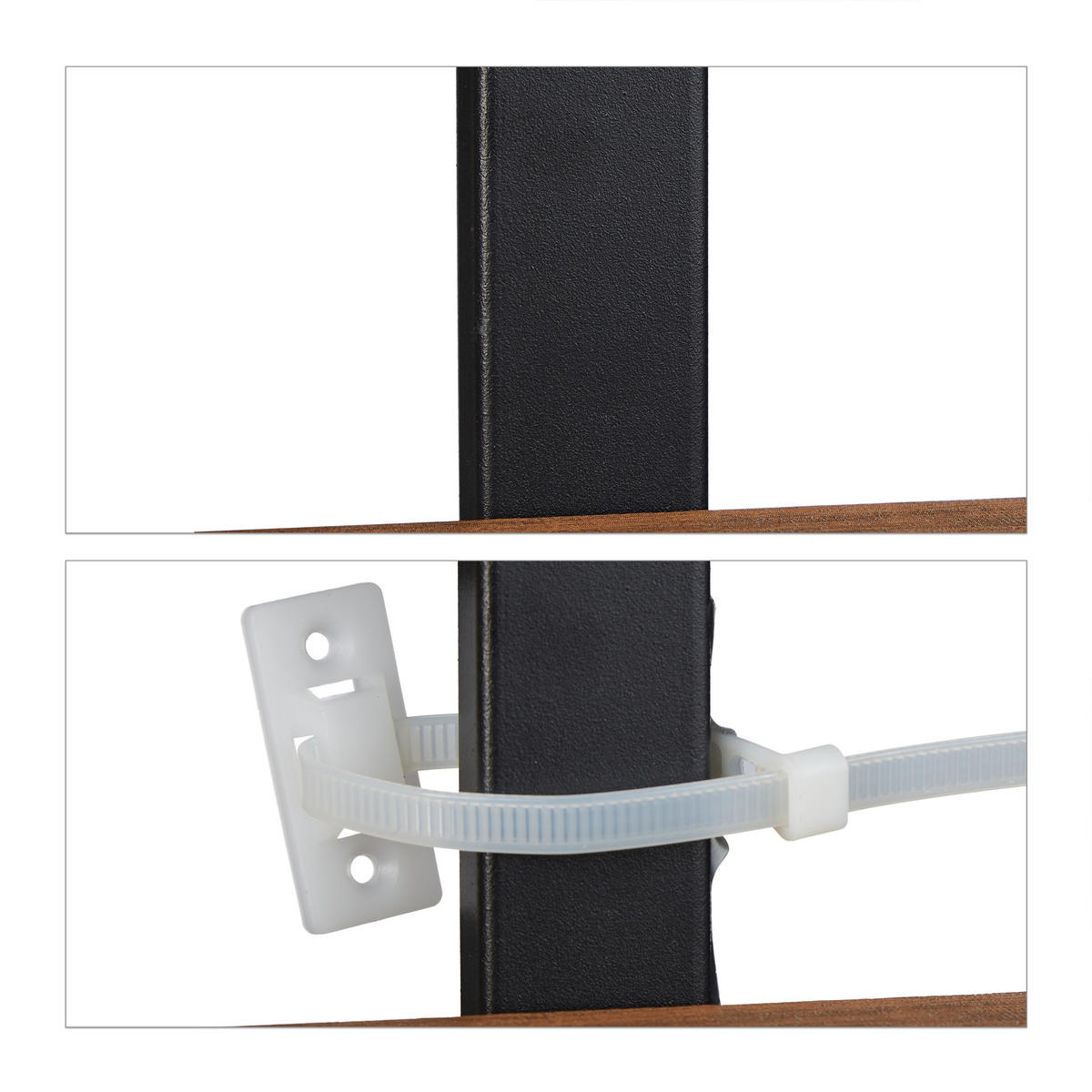 BÜCHERREGAL - Braun, Holzwerkstoff/Metall (105/140/33.5cm) - Relaxdays