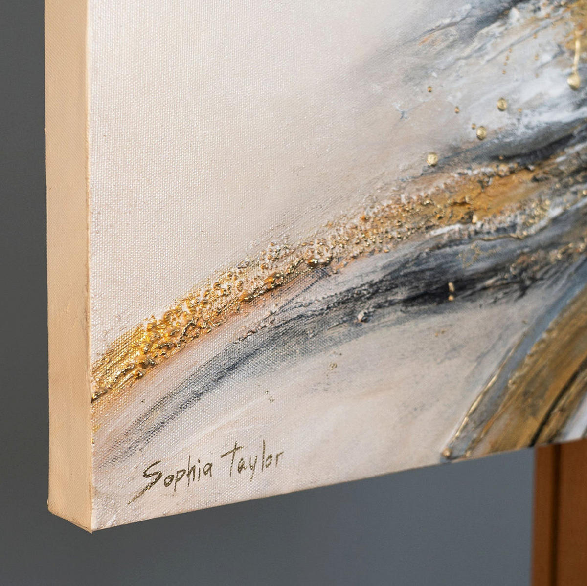 GEMÄLDE Fluss der Kraft auf Keilrahmen 115x50 cm - Multicolor, Holz (115/50cm) - YS-art gallery