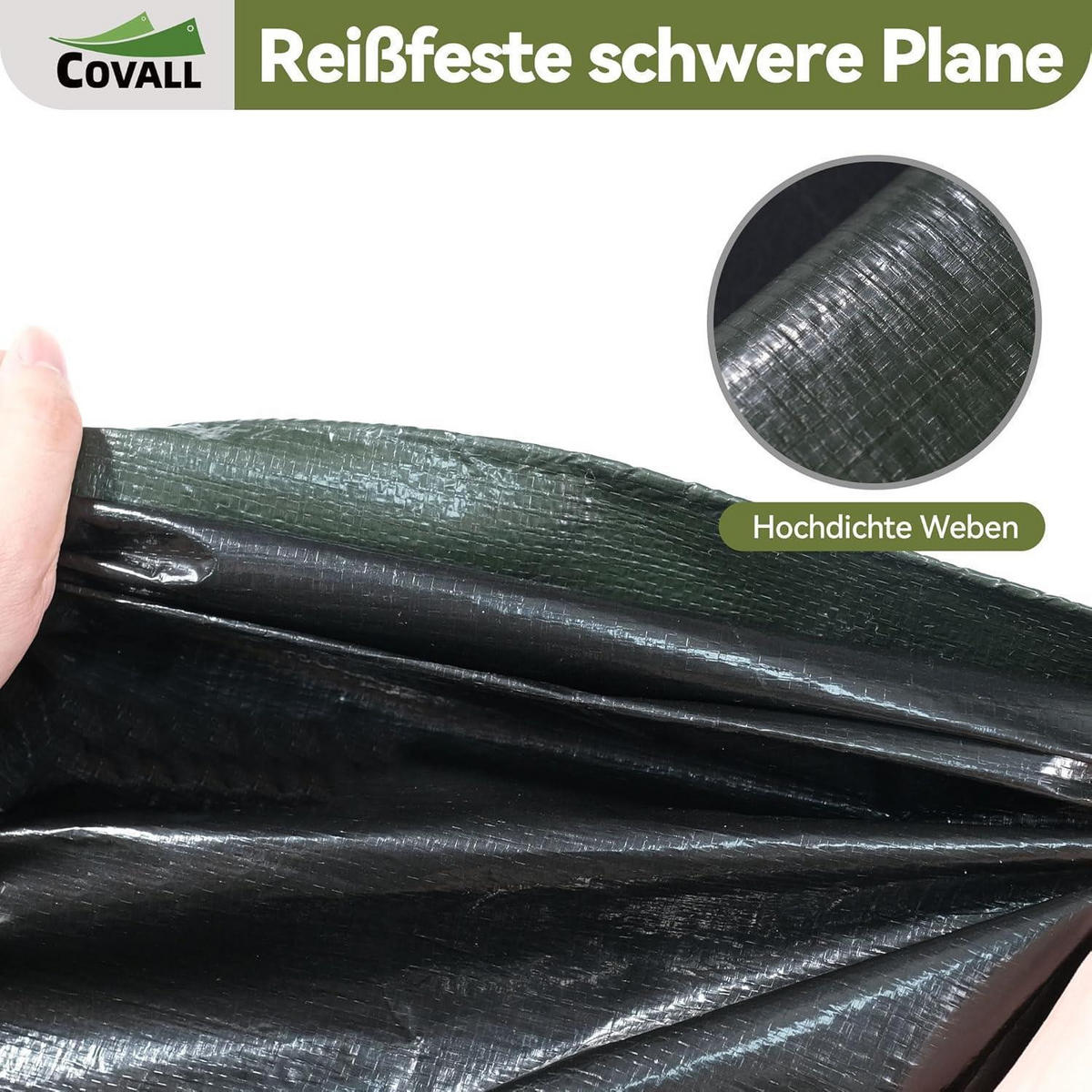PLANE 300 x 400 cm Dunkelgrün/Schwarz 140 GSM - Multicolor, Kunststoff (28/25/7cm)