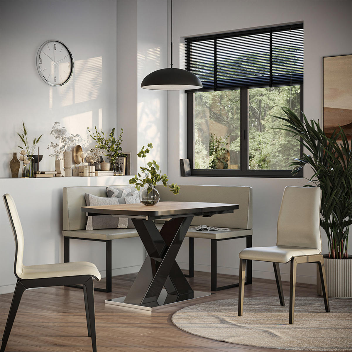 LAVICE DO JÍDELNY DO ROHU Ravon Kašmír - kašmírová, textil (120/87/120cm) - Vicco