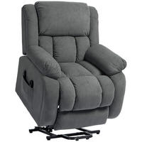 FERNSEHSESSEL mit Aufstehhilfe Elektrisch Relaxsessel 93 x 104 x 100 cm Grau - Grau, Textil (104/100/93cm) - HOMCOM