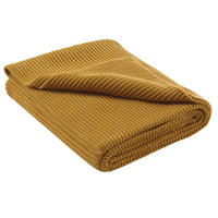 STRICKDECKE eco-line gelb 140/190 cm aus 60% recycelten Materialien - Gelb, Textil (140/190cm) - wometo