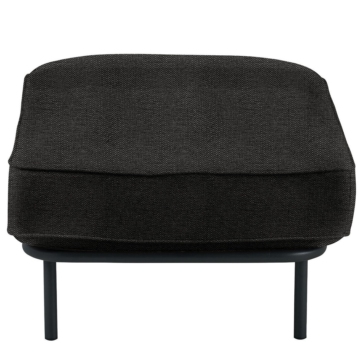 OUTDOOR-HOCKER - Schwarz, Textil/Metall (85/45/64cm) - home24
