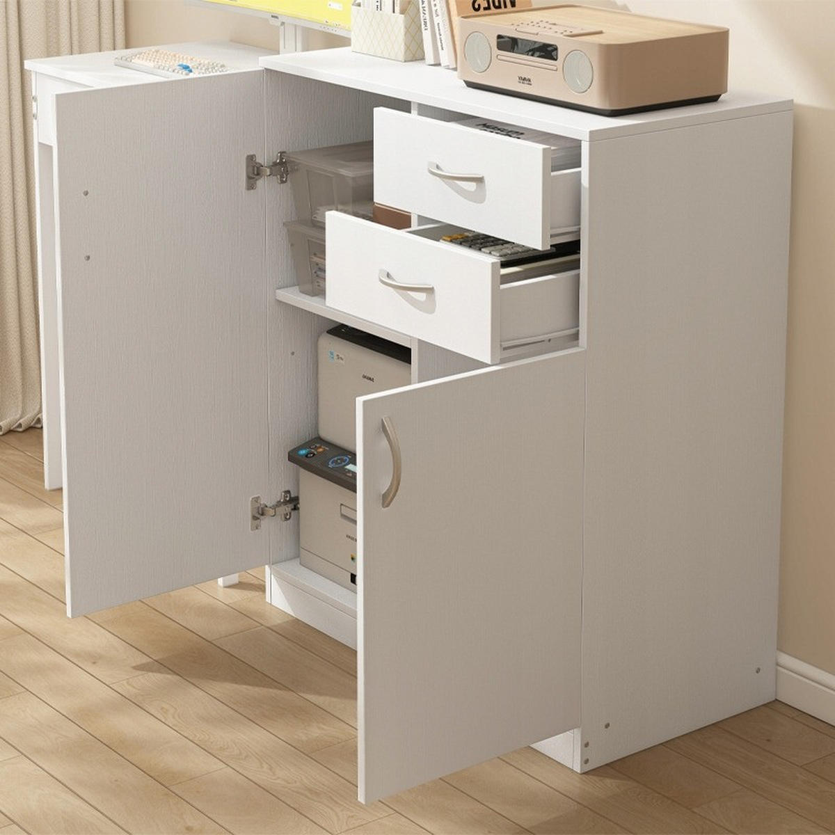 KOMMODE, weiß 74/84/35 cm - Weiß, Holzwerkstoff (93/16/41cm)